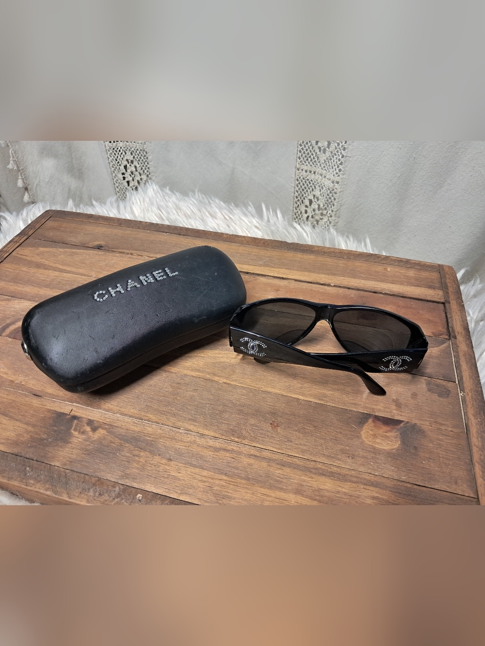 Authentic Chanel Acetate Crystal CC Sunglasses - Picture 9 of 9
